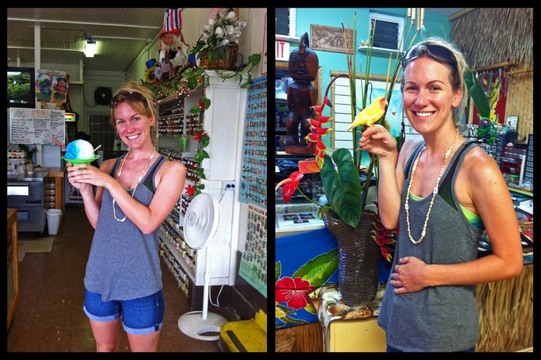 Shave ice and love birds!