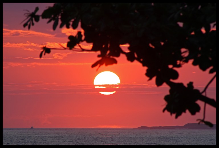 Clouds create a beautiful sunset.