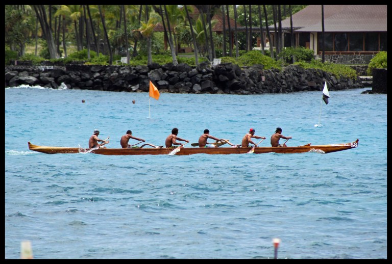 Our view from the restaurant, a race was going on!