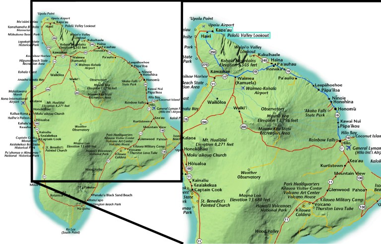 Big Island Day Trip Map 8