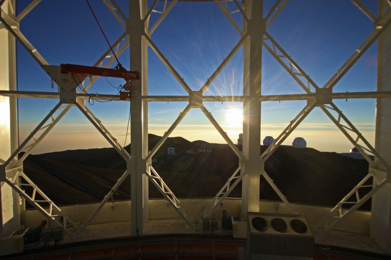 Looking out from the tallest point in the Pacific
