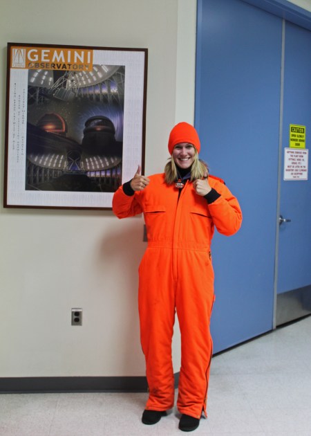 Preparing to go outside in moderate winds