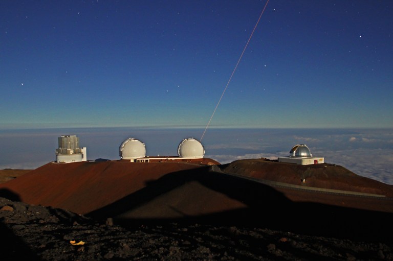 From left to right: Subaru, Keck I and II, IRTF
