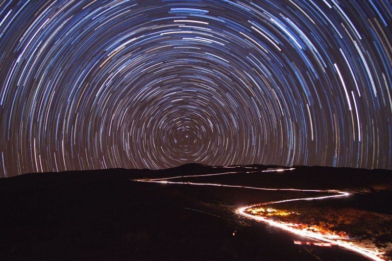 Star trails over Mauna Kea