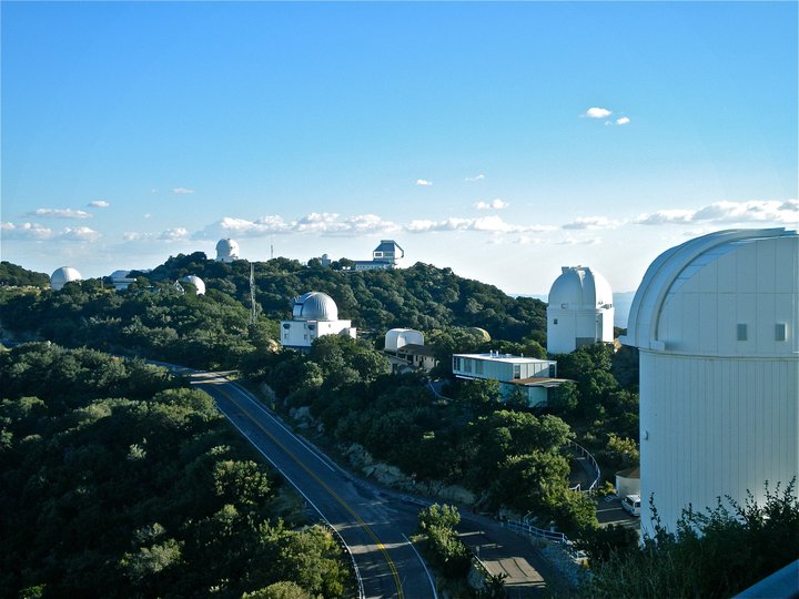 Overlooking Kitt Peak National Observatory from the Mayall 4-meter observation deck.