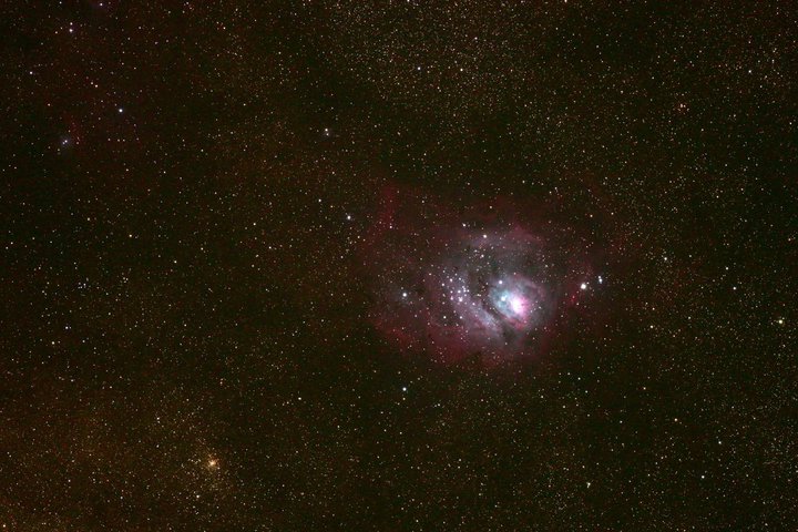 M8, more commonly known as the Lagoon Nebula, is a star-forming region.