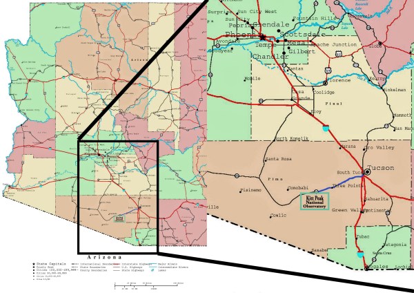 About an hour and a half outside of Tucson lies Kitt Peak, the largest collection of optical telescopes anywhere in the world.