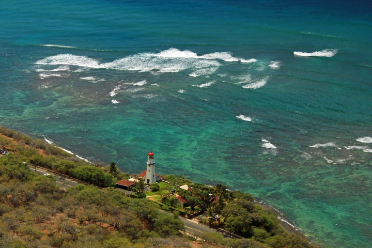 Overlooking Diamond Head lighthouse.