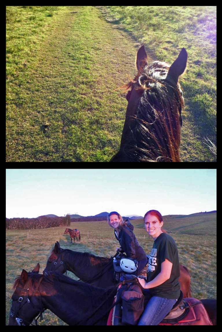 Kim's horse and the two of us together during sunset (more photos courtesy of Kim)