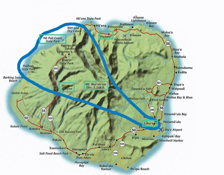 Map from: http://www.ticktockdesign.us/hawaii/images/map_kauai.jpg