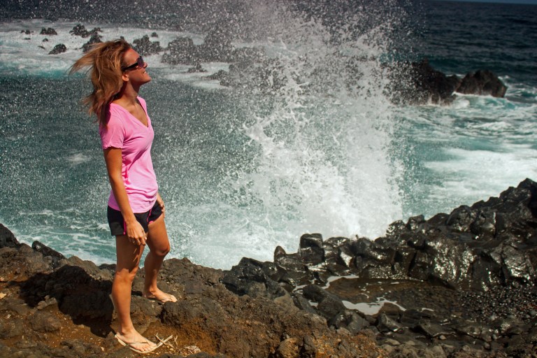 Strong breezes makes for refreshing ocean sprays.