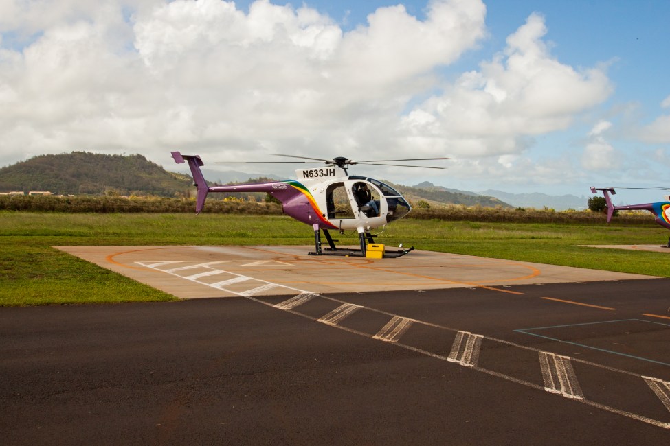Our helicopter waiting for refueling.