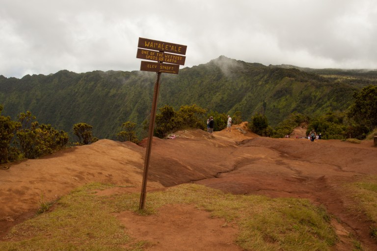 Returning once again to the Mt. Wai'ale'ale area, one of the wettest locations on Earth.