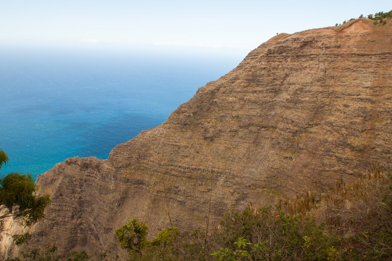 Looking over at the other valley's wall, which almost seemed to defy nature with how steep it was.