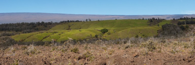 Rolling hills in the south