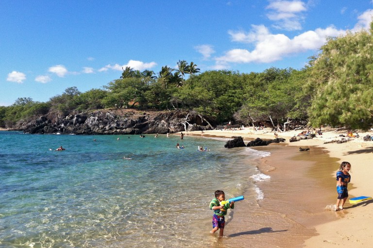 Beach 69 is a little less populated than Hapuna, but still offers easy, drive-up parking. Bonus, there's lots of shade!