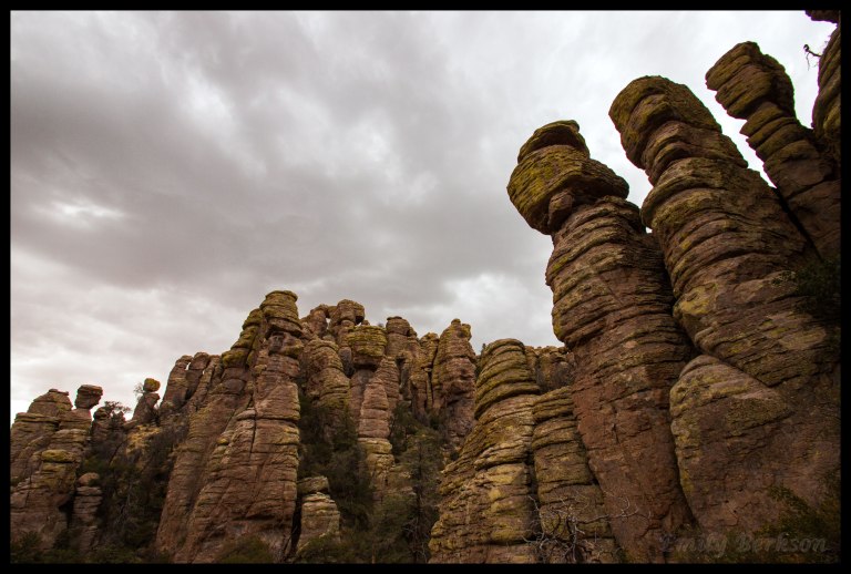 Probably my favorite picture from the entire hike. It's hard to believe these formations are all natural - I imagine this is what it must be like to look up at the impressive manmade statues on Easter Island. Threatening clouds were rolling in at this point, meaning it was time to finish up and get back to the car.