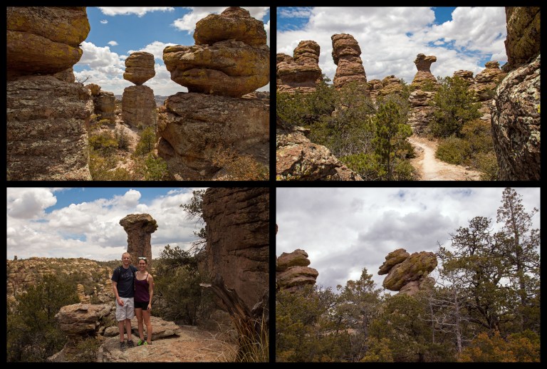 Four of the named rock formations within the park: