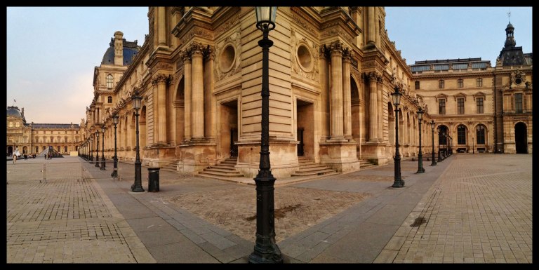 A nice photo idea of Kaila's, of the Louvre architecture up close.