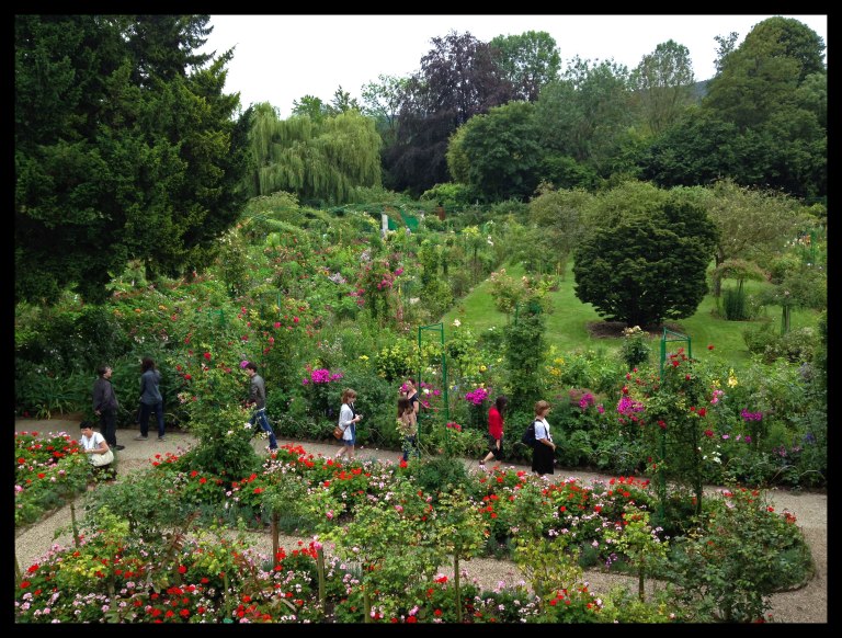 The view from Monet's home, looking out of a bedroom window.