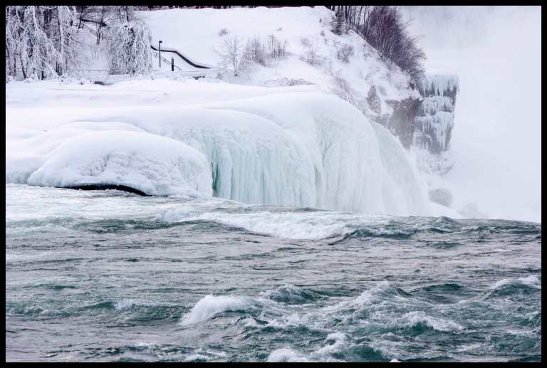 Partially frozen falls.