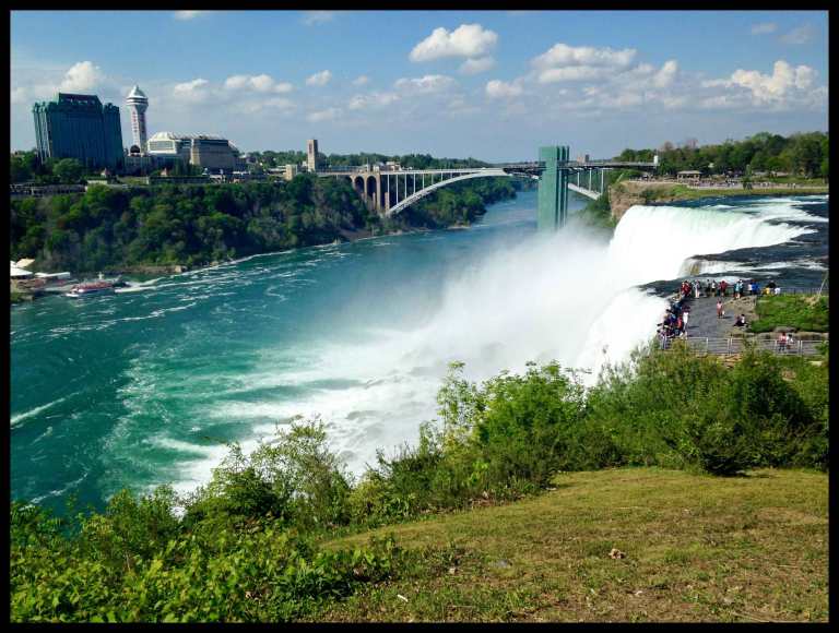 First view of the falls after parking on Goat Island.