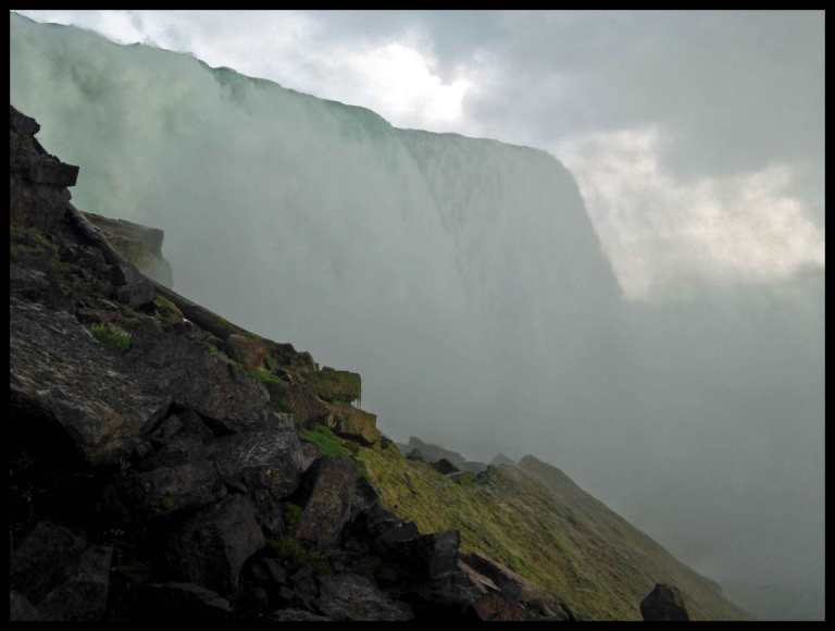 Climbing up the side after departing the Maid of the Mist. Seemed similar to the Cave of the Winds, but not as drench-worthy. Still a very cool sight with the threat of storms.